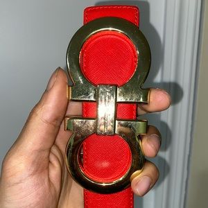 Red Ferragamo Belt